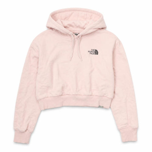 The North Face Women’s Pink S Pullover Hoodie Cropped Logo Sweatshirt