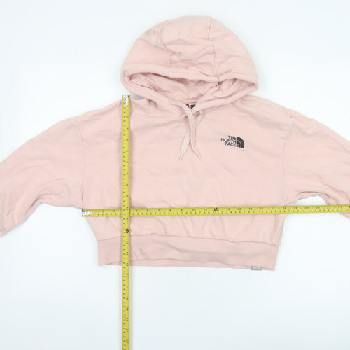 The North Face Women’s Pink S Pullover Hoodie Cropped Logo Sweatshirt