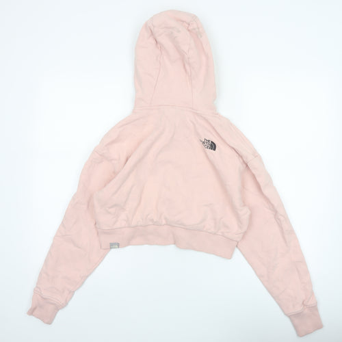 The North Face Women’s Pink S Pullover Hoodie Cropped Logo Sweatshirt