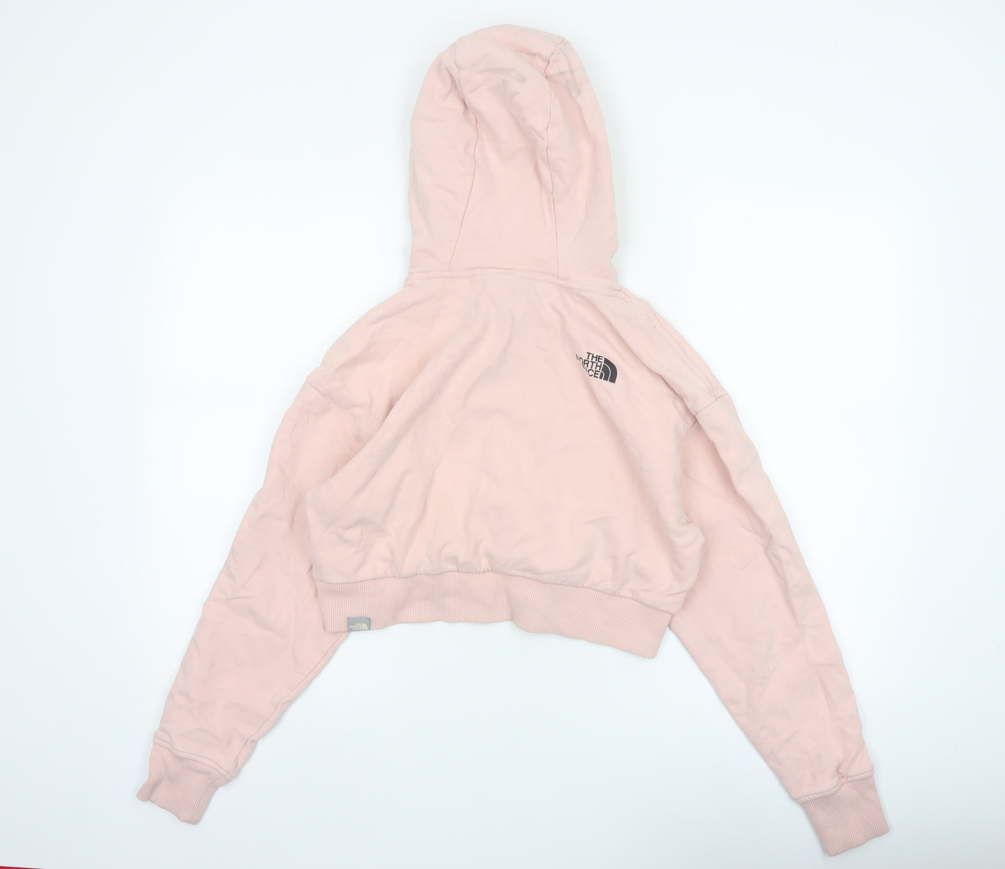 The North Face Women’s Pink S Pullover Hoodie Cropped Logo Sweatshirt