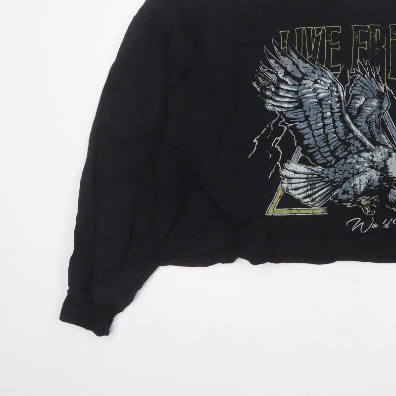 Additional view of ASOS Design Women Black UK 20 Oversized Eagle Graphic Pullover Sweatshirt