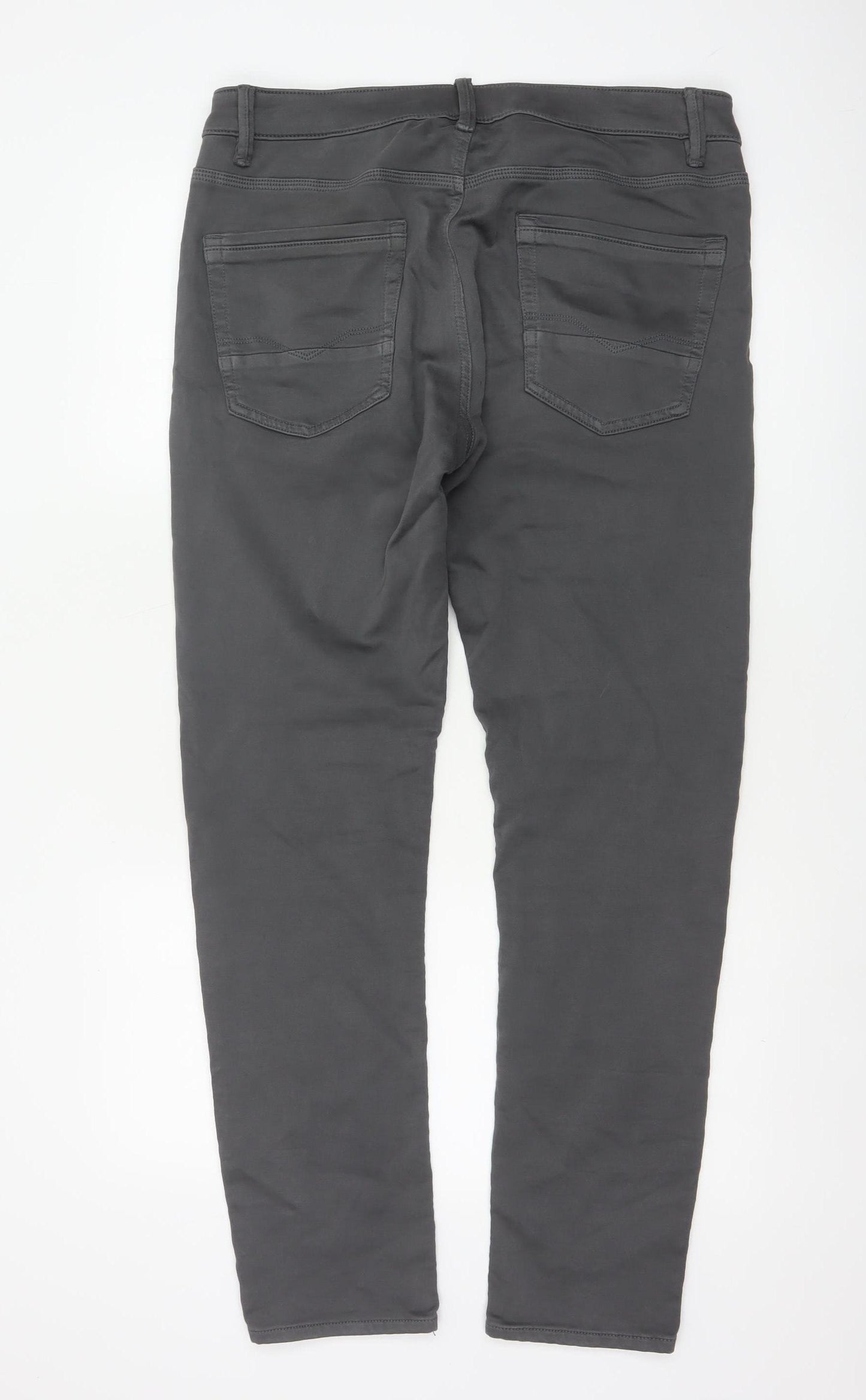 Next Men’s Grey 34R Performance Skinny Fit Stretch Trousers