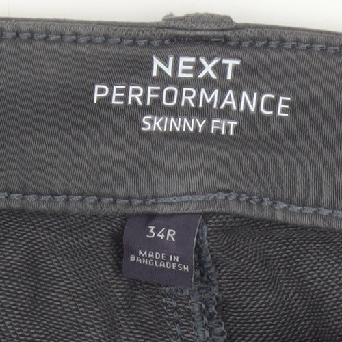 Next Men’s Grey 34R Performance Skinny Fit Stretch Trousers