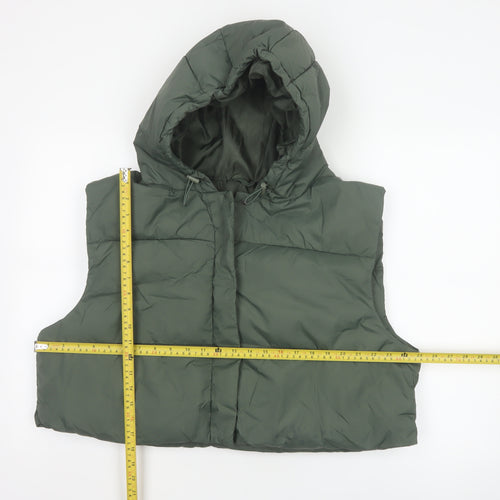 ASOS 4505 Women’s Green UK 12 Hooded Quilted Puffer Gilet Waistcoat