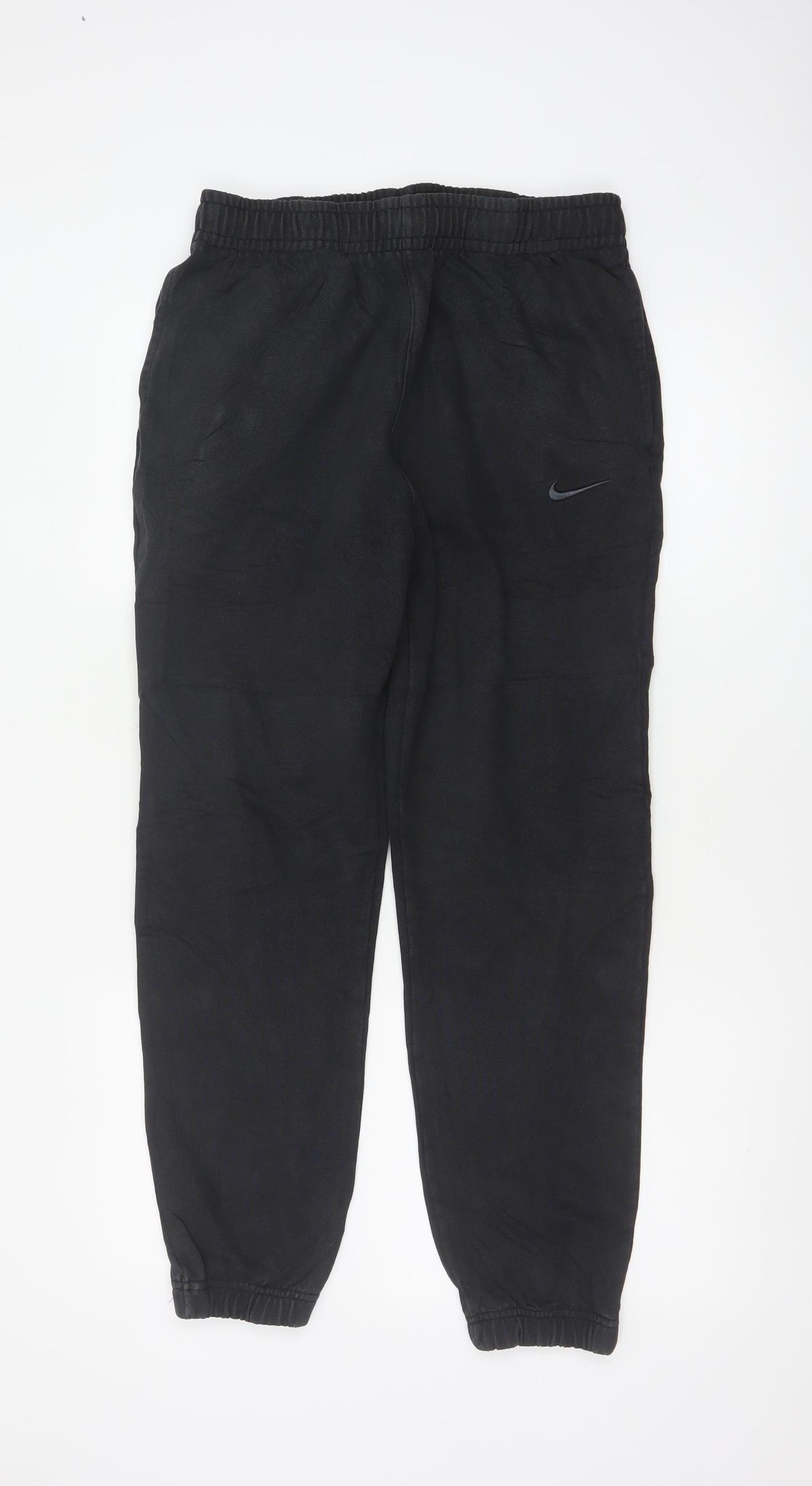 Nike Men’s Black M Fleece Jogger Sweatpants Logo Cuffed