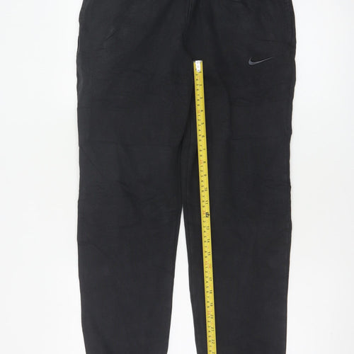 Nike Men’s Black M Fleece Jogger Sweatpants Logo Cuffed