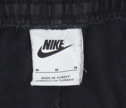 Nike Men’s Black M Fleece Jogger Sweatpants Logo Cuffed