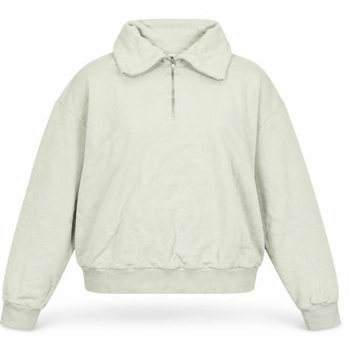 MNG Women’s Green M Hooded Quarter Zip Pullover Sweatshirt