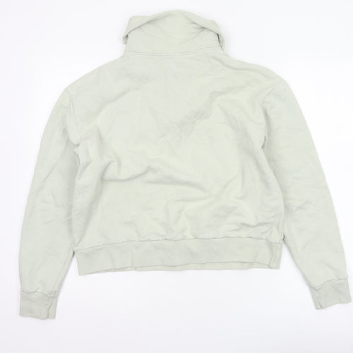 MNG Women’s Green M Hooded Quarter Zip Pullover Sweatshirt