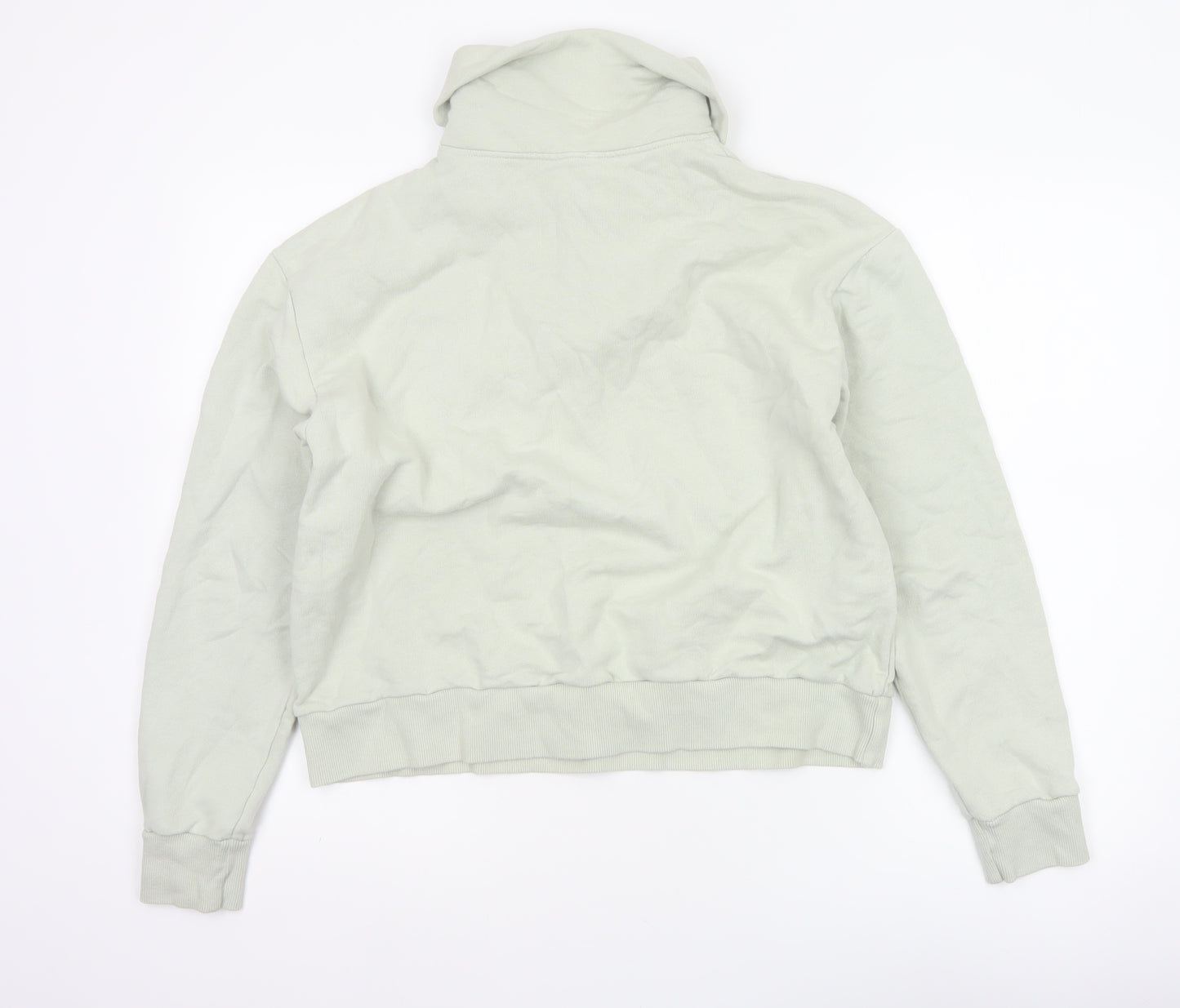 MNG Women’s Green M Hooded Quarter Zip Pullover Sweatshirt
