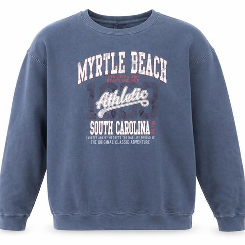 Comfort Colors Men's Blue L Pullover Sweatshirt Myrtle Beach Graphic