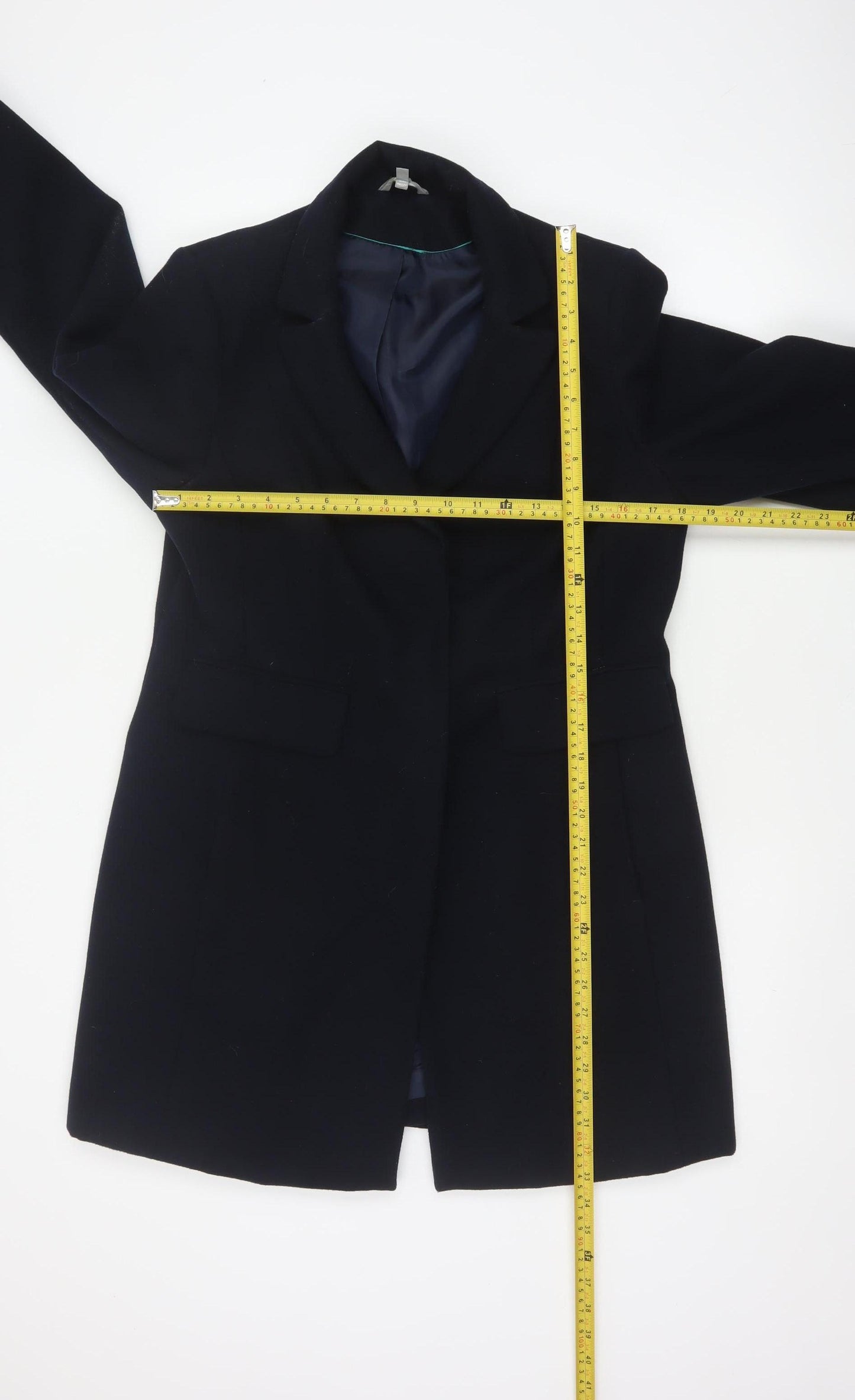 Marks & Spencer Women's Navy UK 14 Single-Breasted Mid-Length Overcoat