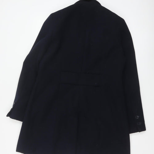 Marks & Spencer Women's Navy UK 14 Single-Breasted Mid-Length Overcoat