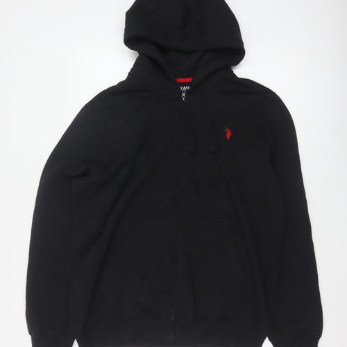 U.S. Polo Assn. Men’s Black L Full Zip Logo Hoodie