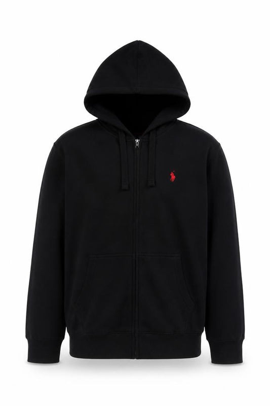 U.S. Polo Assn. Men’s Black L Full Zip Logo Hoodie