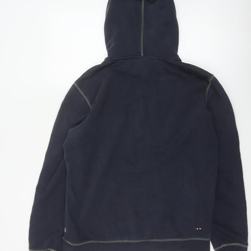 Napapijri Men’s Blue L Pullover Hoodie Norway Flag Logo