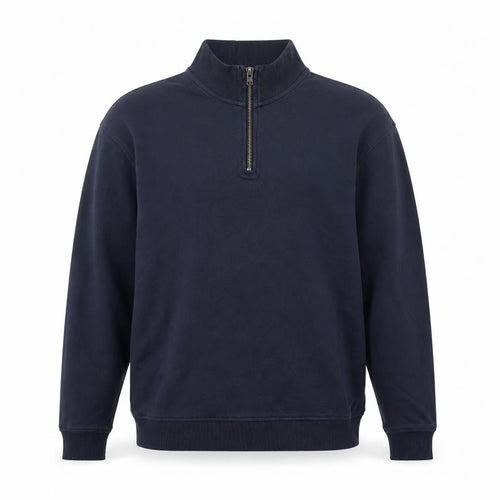 Ted Baker Men’s Blue L 1/4 Zip High Neck Pullover Sweatshirt