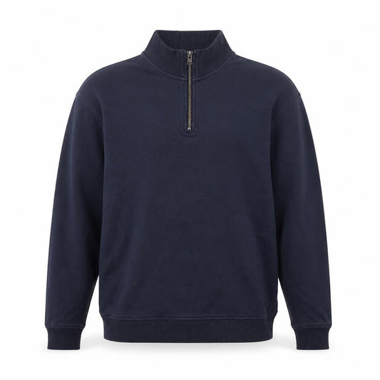 Ted Baker Men’s Blue L 1/4 Zip High Neck Pullover Sweatshirt