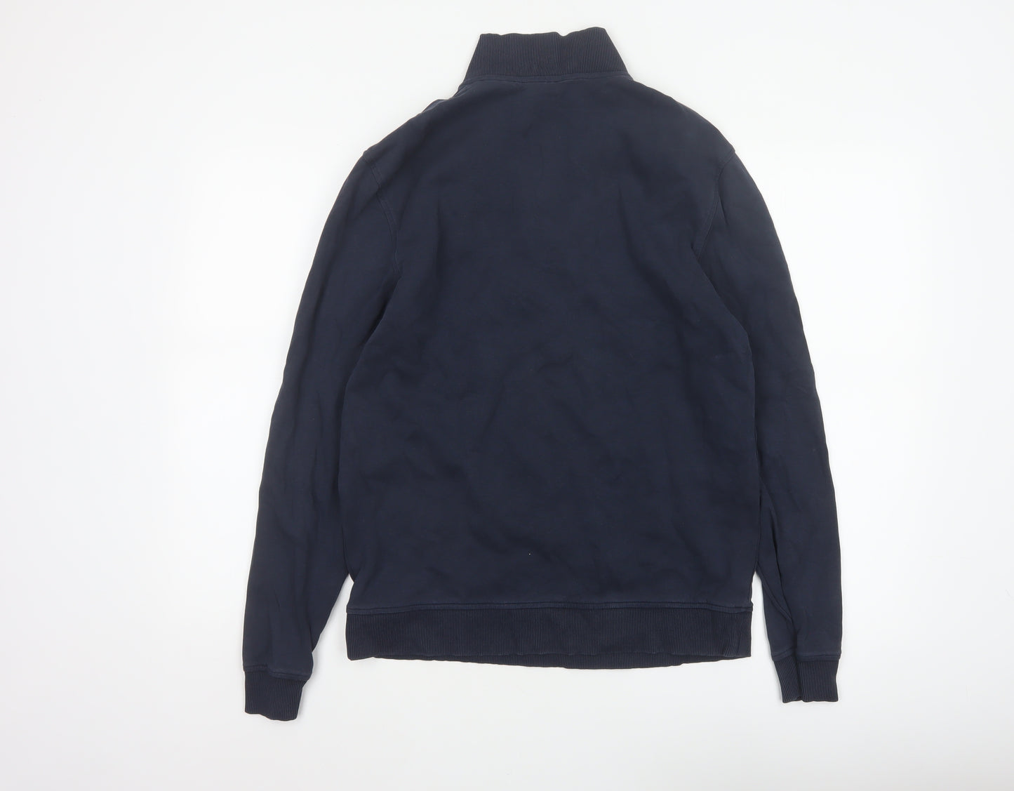 Ted Baker Men’s Blue L 1/4 Zip High Neck Pullover Sweatshirt