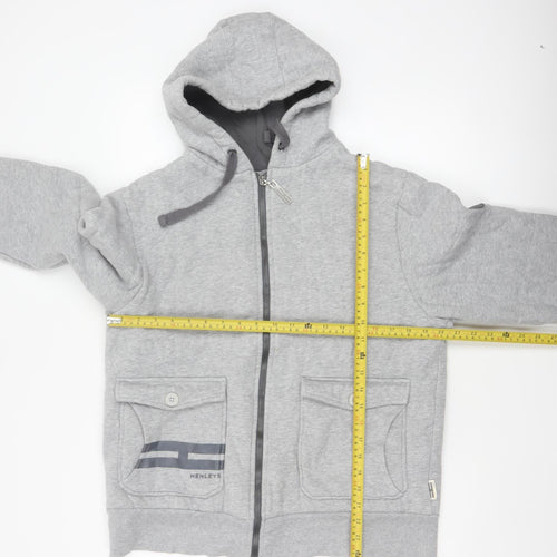 Henleys Unisex Adults Grey M Full Zip Hooded Fleece Hoodie