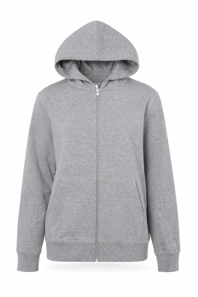 Foot Locker Women Grey S Classic Fit Full Zip Hooded Hoodie