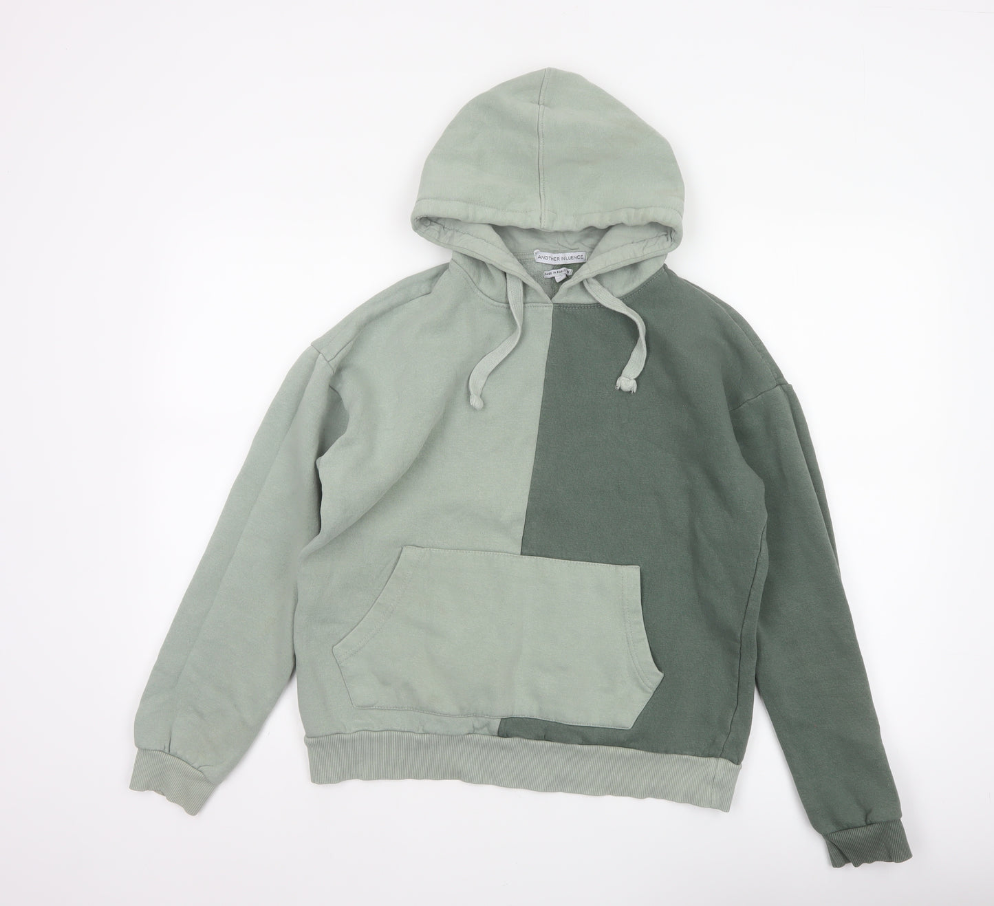 Another Influence Women’s Green Colourblock Oversized Hoodie XS