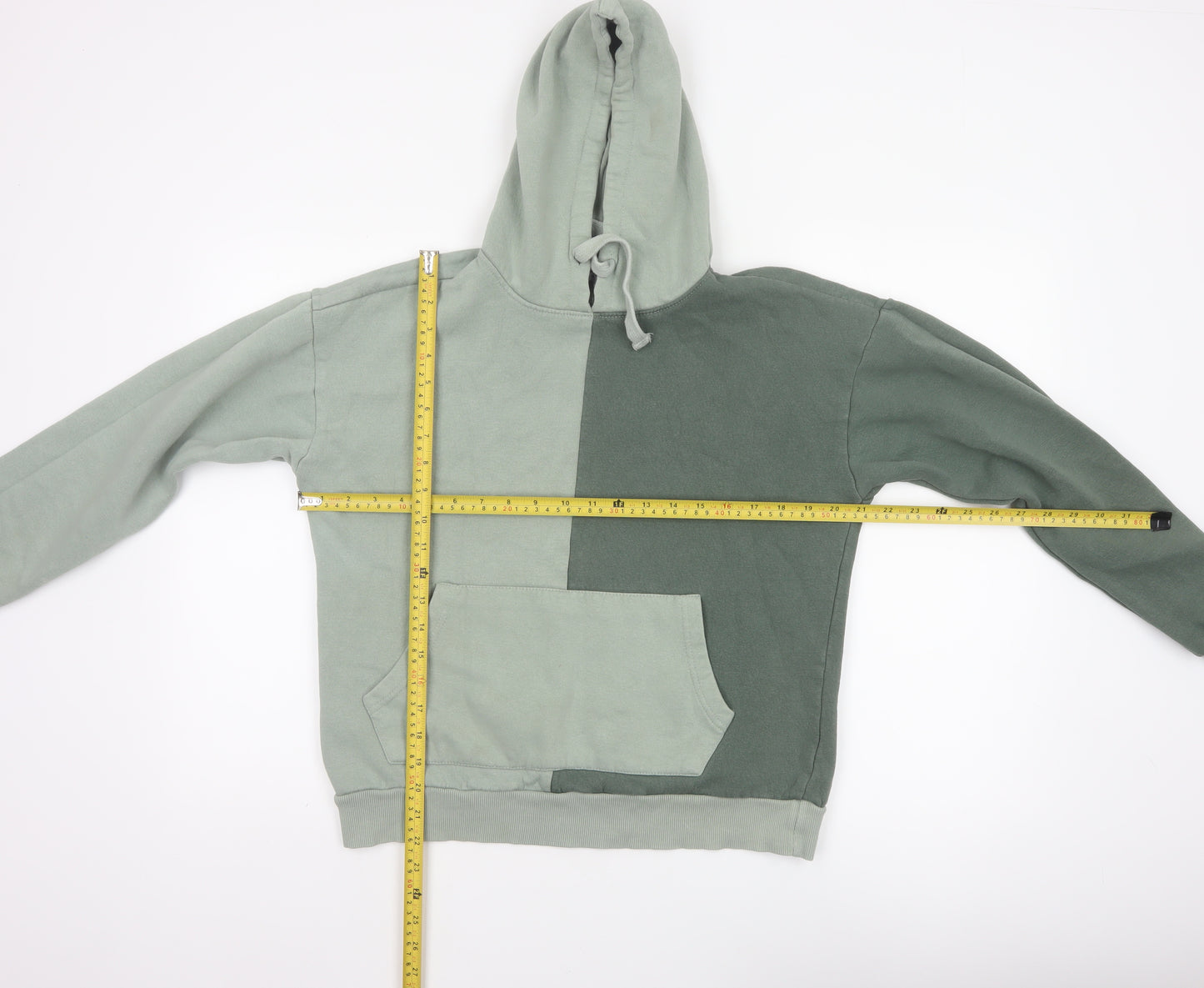 Another Influence Women’s Green Colourblock Oversized Hoodie XS