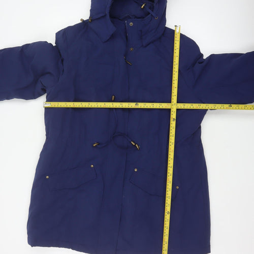 BHS Women's Navy Blue Size 16 Hooded Padded Parka Jacket