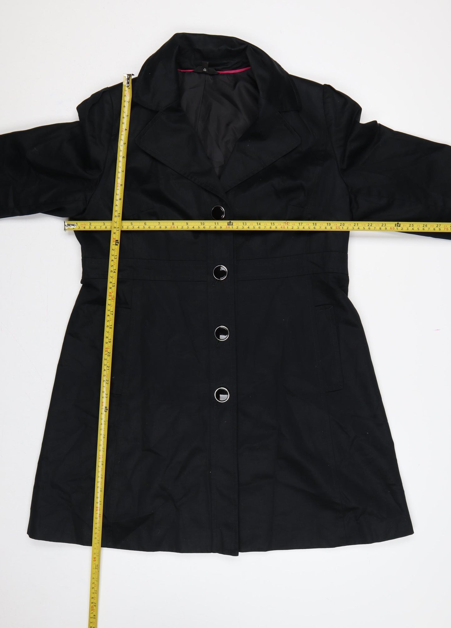 Marks and Spencer Women’s Black UK 16 Long Cotton Overcoat
