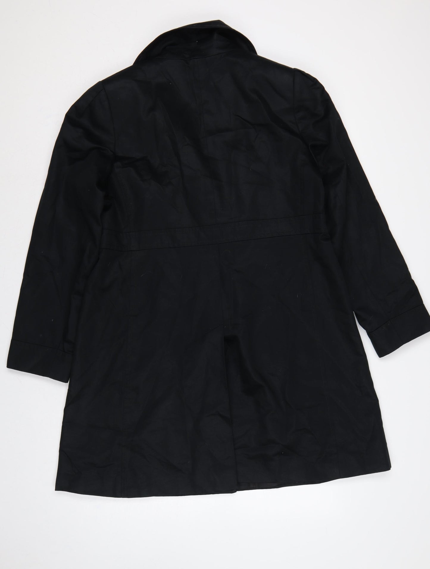 Marks and Spencer Women’s Black UK 16 Long Cotton Overcoat