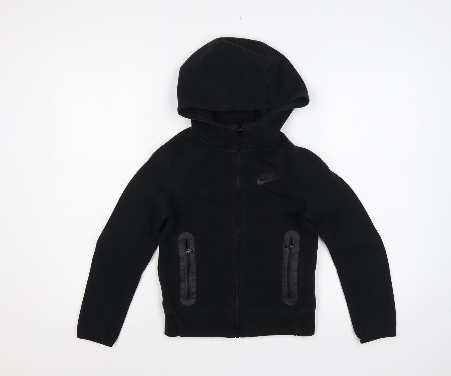 Nike Unisex Kids Black 8-9 Years Full Zip Hooded Fleece Hoodie