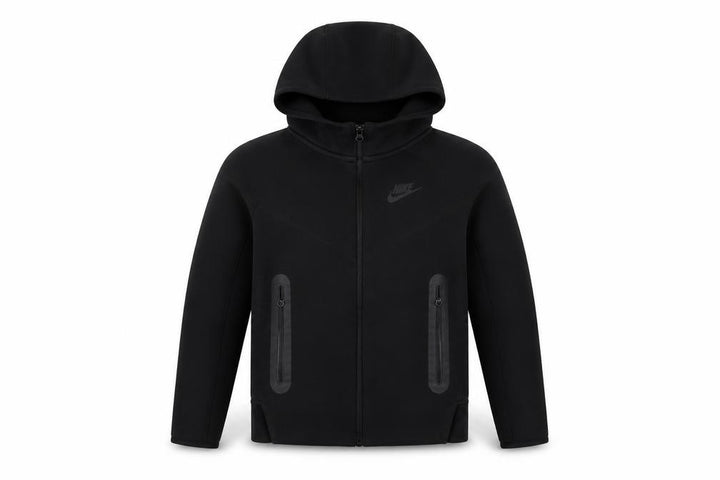 Nike Unisex Kids Black 8-9 Years Full Zip Hooded Fleece Hoodie