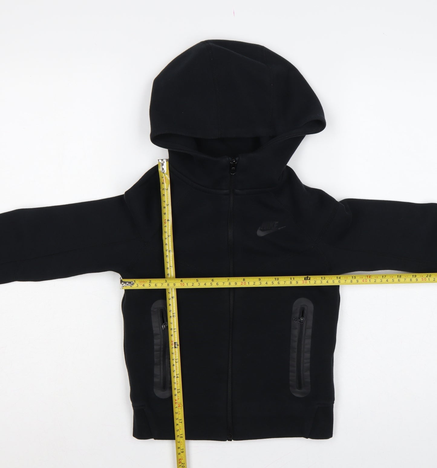 Nike Unisex Kids Black 8-9 Years Full Zip Hooded Fleece Hoodie