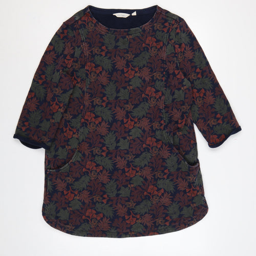 Seasalt Cornwall Women Multicoloured UK 14 Floral Cotton Tunic Blouse