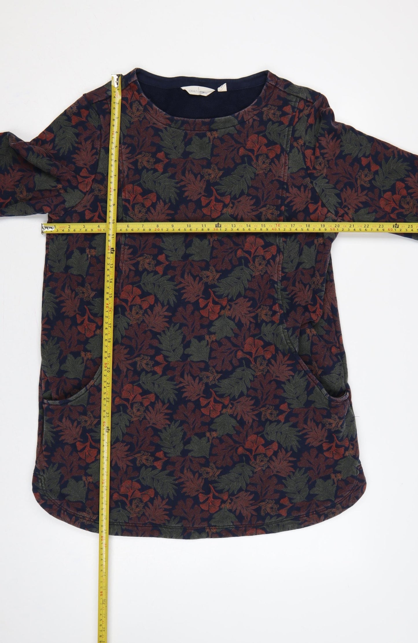 Seasalt Cornwall Women Multicoloured UK 14 Floral Cotton Tunic Blouse