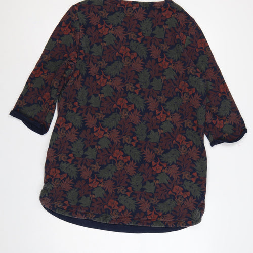 Seasalt Cornwall Women Multicoloured UK 14 Floral Cotton Tunic Blouse