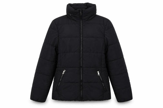 Marks and Spencer Women Black UK 8 Puffer Jacket Quilted Zip