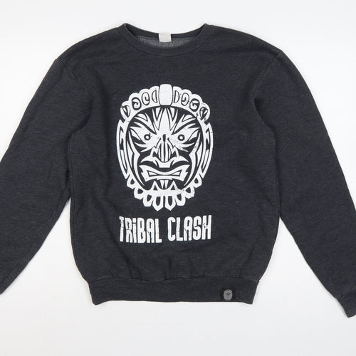 F496 Freedom Unisex Black S Tribal Tiger Graphic Sweatshirt