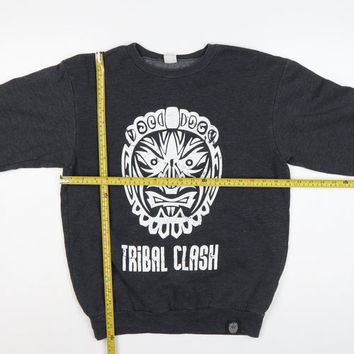 F496 Freedom Unisex Black S Tribal Tiger Graphic Sweatshirt