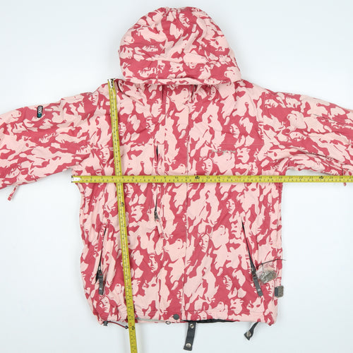686 Women’s Pink Camo Art Print Hooded Ski Jacket Size S