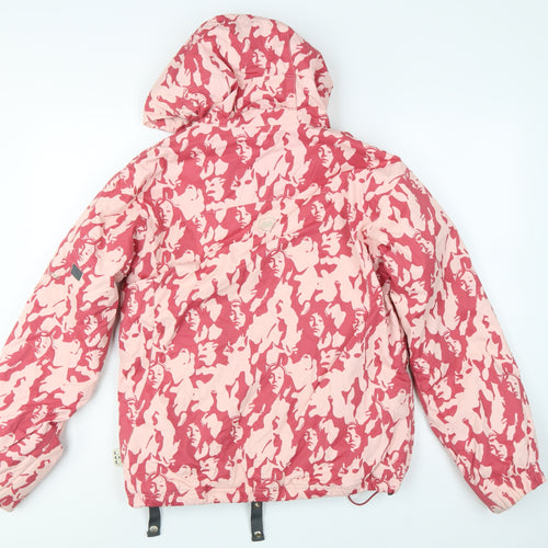 686 Women’s Pink Camo Art Print Hooded Ski Jacket Size S