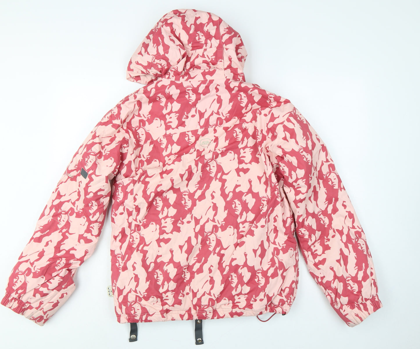 686 Women’s Pink Camo Art Print Hooded Ski Jacket Size S