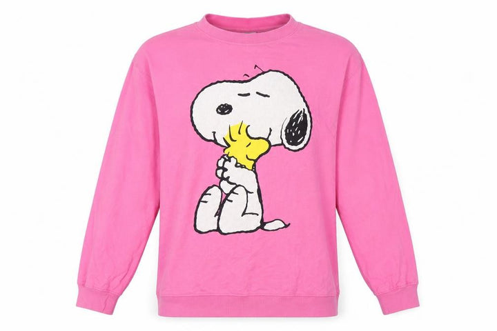 H&M Women’s Pink M Snoopy Woodstock Cartoon Long Sleeve Sweatshirt