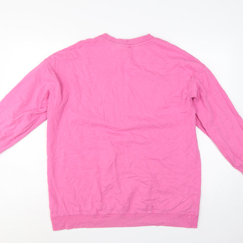 H&M Women’s Pink M Snoopy Woodstock Cartoon Long Sleeve Sweatshirt