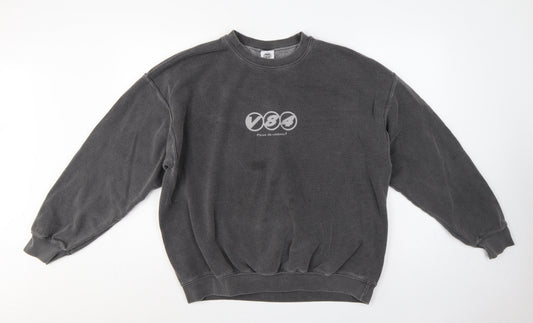 Independent Culture Club Men's Grey L Pullover Graphic Print Sweatshirt