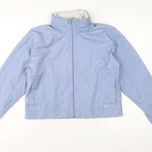 Nike Women Blue S UK 4-6 Full Zip Track Jacket Pockets