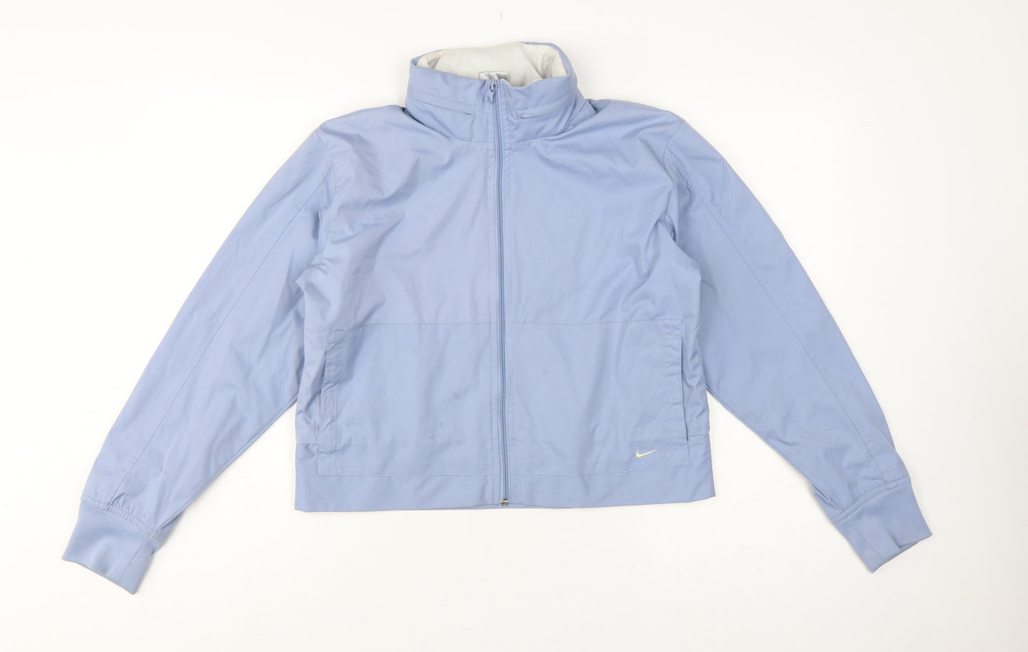 Nike Women Blue S UK 4-6 Full Zip Track Jacket Pockets