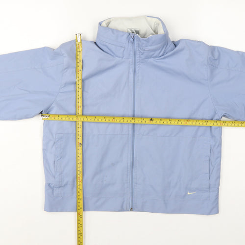 Nike Women Blue S UK 4-6 Full Zip Track Jacket Pockets