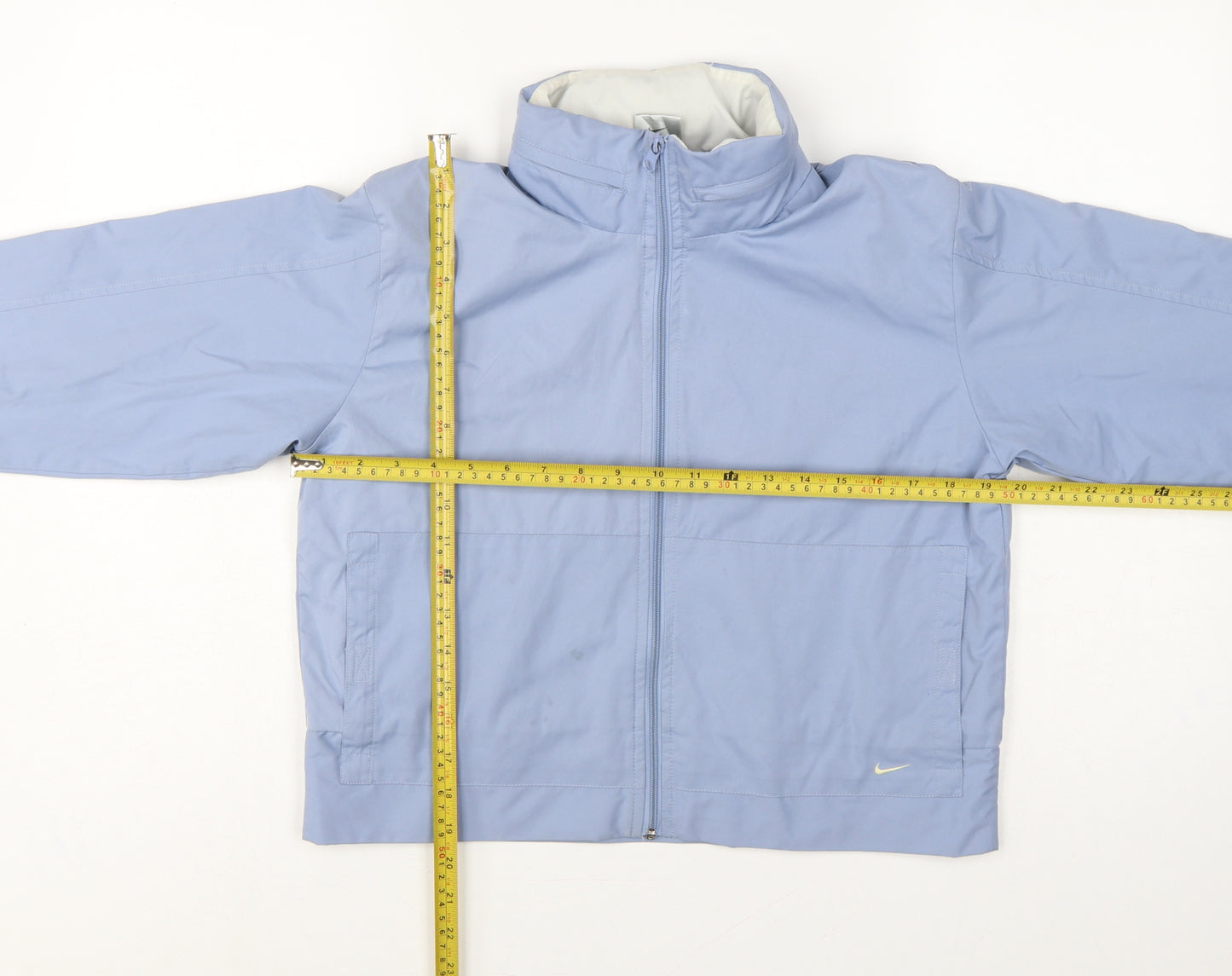 Nike Women Blue S UK 4-6 Full Zip Track Jacket Pockets