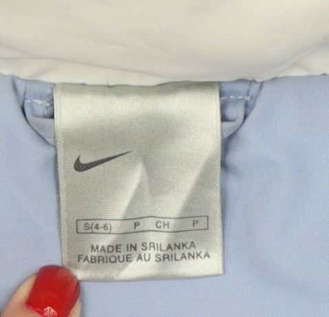 Nike Women Blue S UK 4-6 Full Zip Track Jacket Pockets